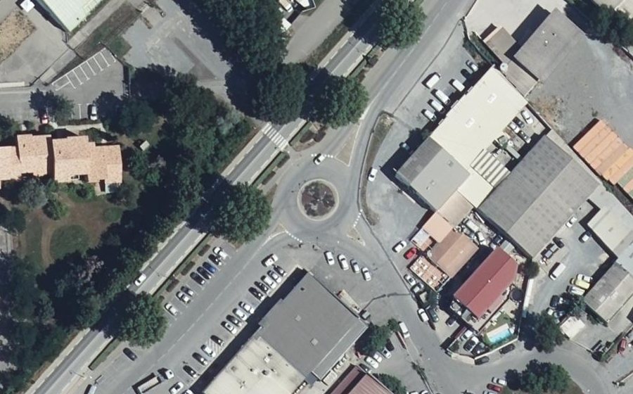 Vue aérienne du Rond-Point des Communaux