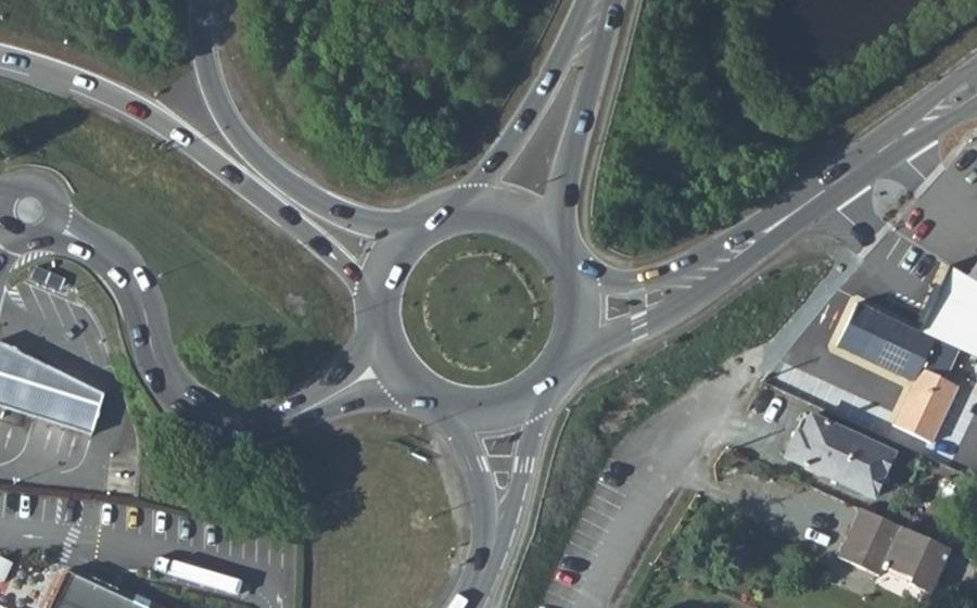 Vue aérienne du Rond-Point de la Chaussée