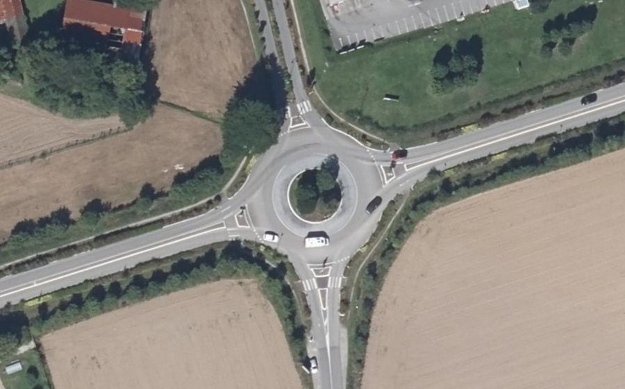 Vue aérienne du Giratoire des Étiers
