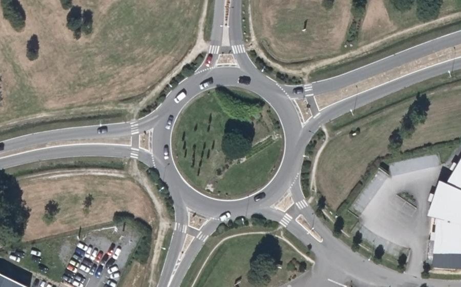 Vue aérienne du Giratoire du Littoral