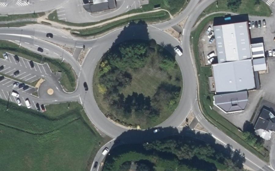 Vue aérienne du Giratoire de Terre - Océan