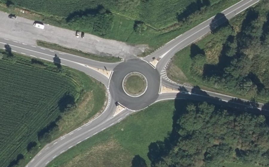 Vue aérienne du Giratoire du Petit Molac
