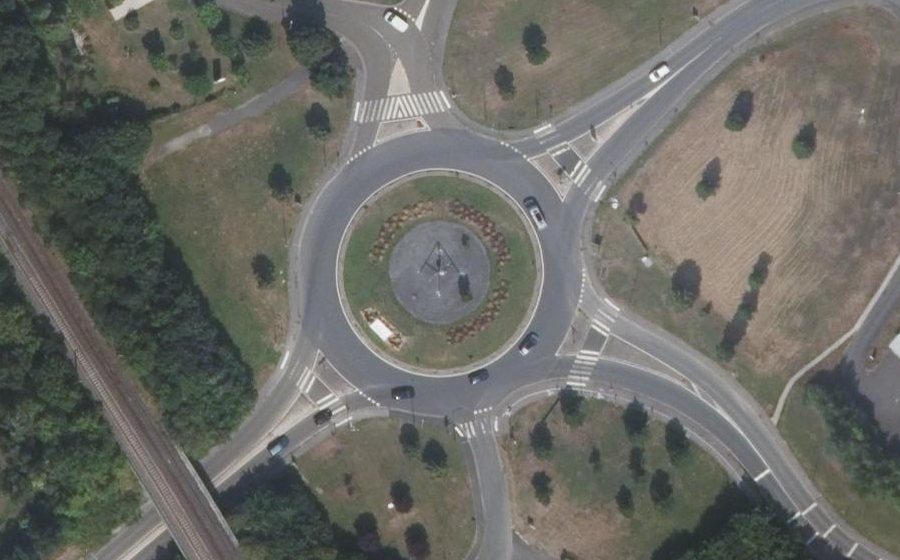 Vue aérienne du Rond-Point du Métronome