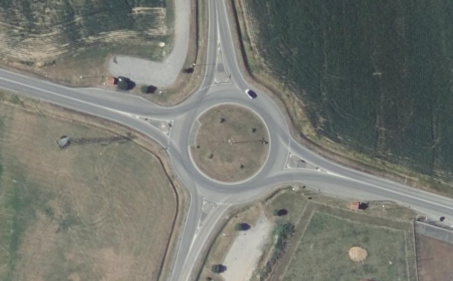 Vue aérienne du Carrefour
