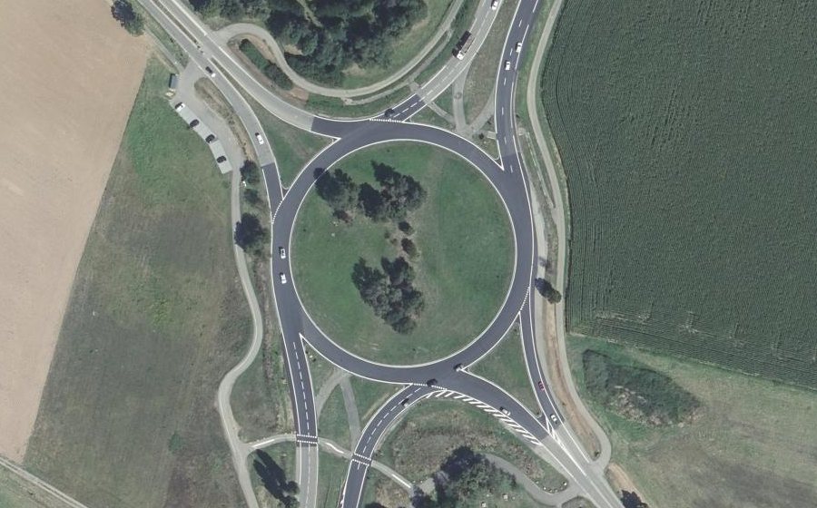 Vue aérienne du Carrefour Giratoire du Nouveau Monde