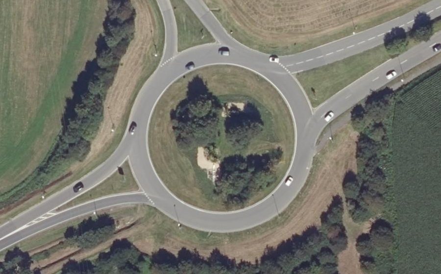 Vue aérienne du Rond-Point de Kerzenniel