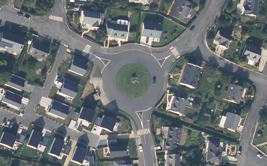 Vue aérienne du Rond-Point des Bersandières