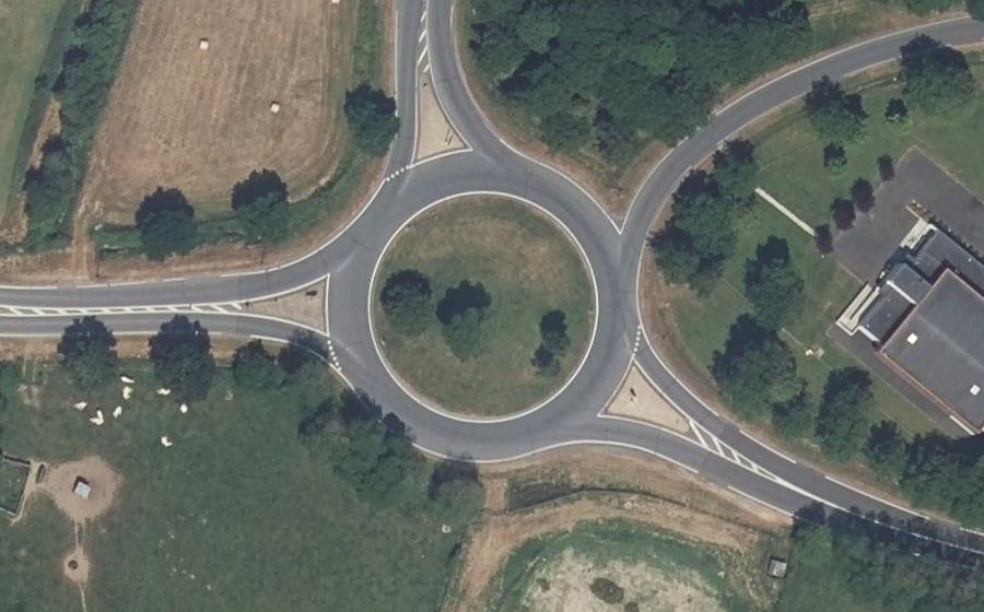 Vue aérienne du Rond-Point Charles Tellier