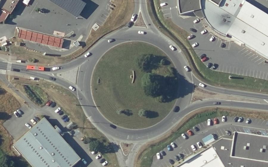 Vue aérienne du Rond-Point Jean Mermoz