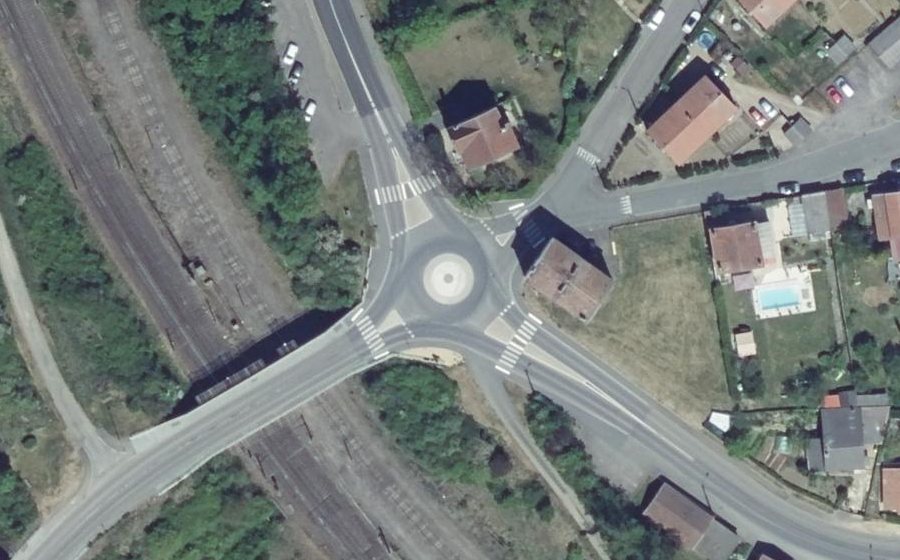 Vue aérienne du Avenue de la République