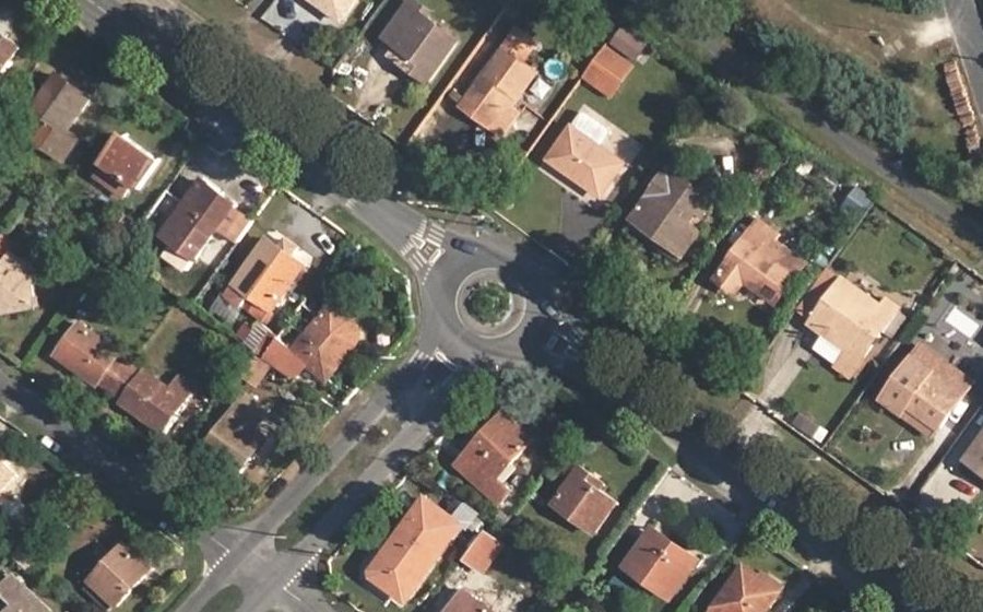 Vue aérienne du Rond-Point de Largs