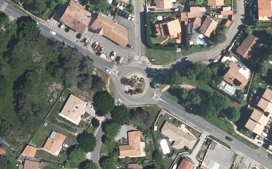 Vue aérienne du Rond-Point Marie Lou