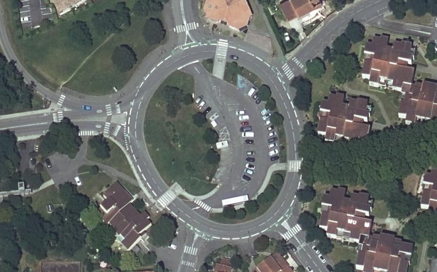 Vue aérienne du Rond-Point Salvador Allende