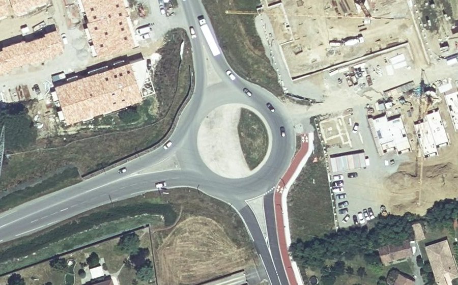 Vue aérienne du Rond-Point Laubis