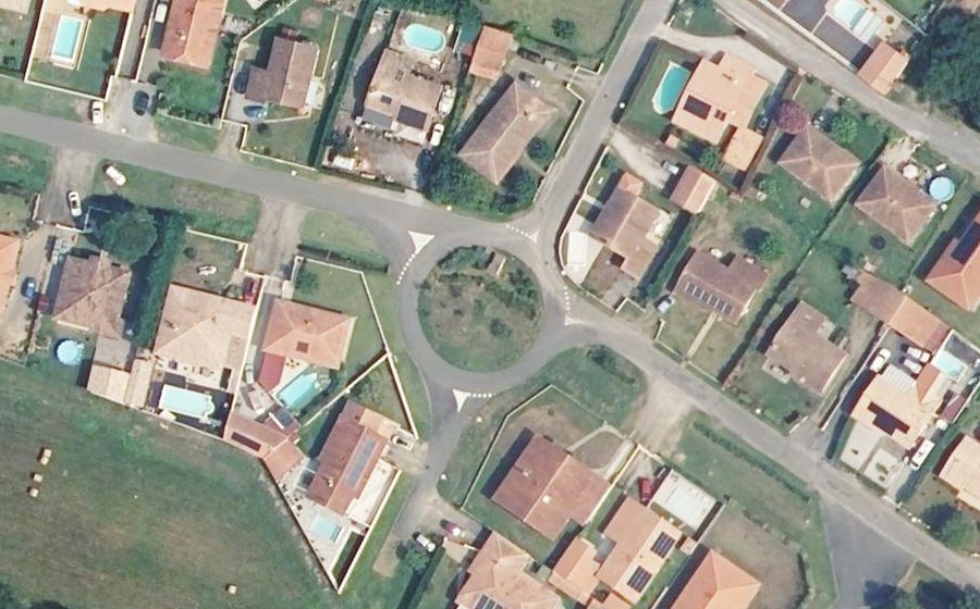 Vue aérienne du Rue du Vieux Verger