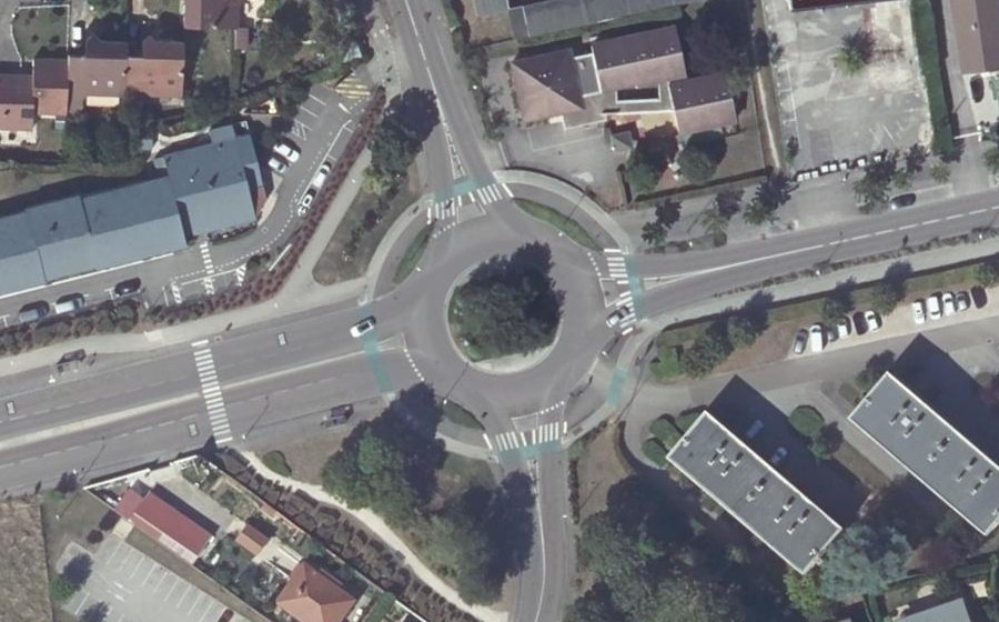 Vue aérienne du Rond-Point des Quatre Vents