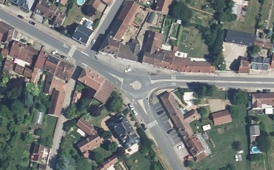 Vue aérienne du Place du Calvaire