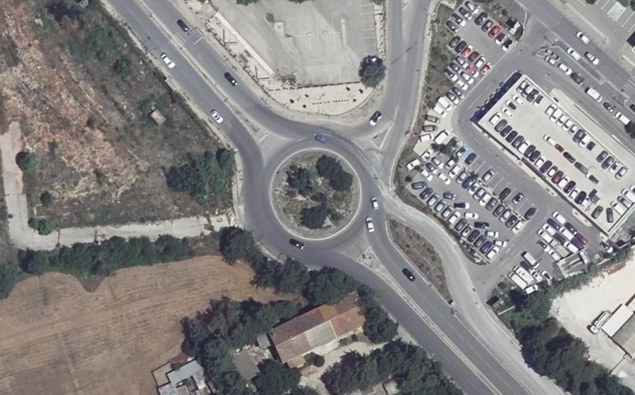 Vue aérienne du Rond-Point Gérard Toulon
