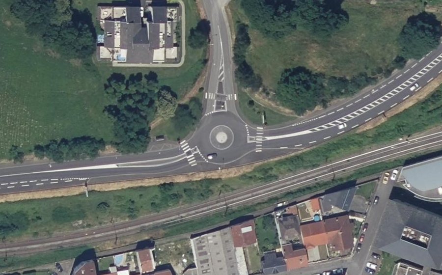 Vue aérienne du Boulevard du Commandant Célestin Romain