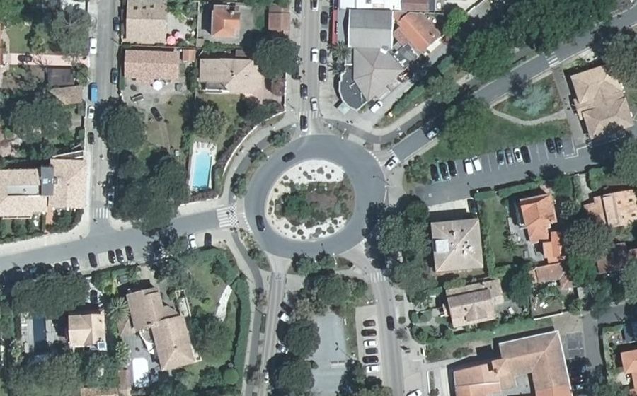 Vue aérienne du Rond-Point du Figuier