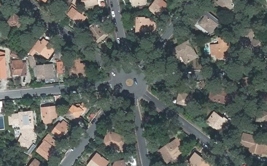 Vue aérienne du Rond-Point Maréchal Juin
