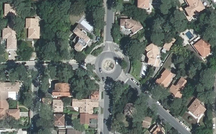 Vue aérienne du Rond-Point du Maréchal De Lattre de Tassigny