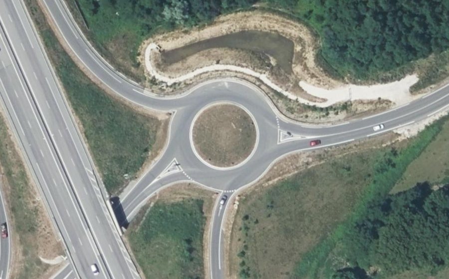 Vue aérienne du Diffuseur Rioz Sud