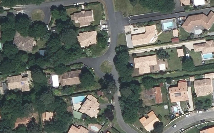 Vue aérienne du Avenue Bougainville