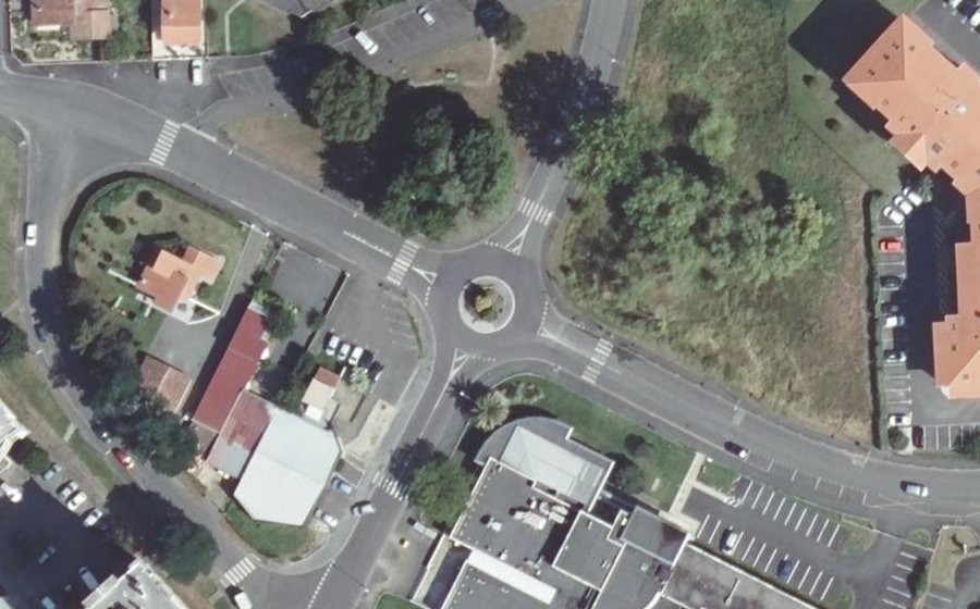 Vue aérienne du Rond-Point des Œillets