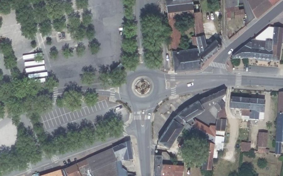 Vue aérienne du Rond-Point du 11 Novembre