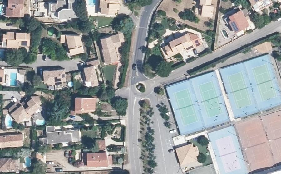 Vue aérienne du Rue des Capitelles