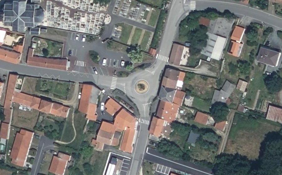Vue aérienne du Rue des Moulins