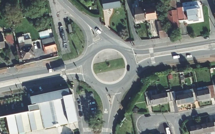 Vue aérienne du Rond-Point André Chuchart