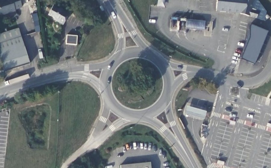 Vue aérienne du Rond-Point des Légendes