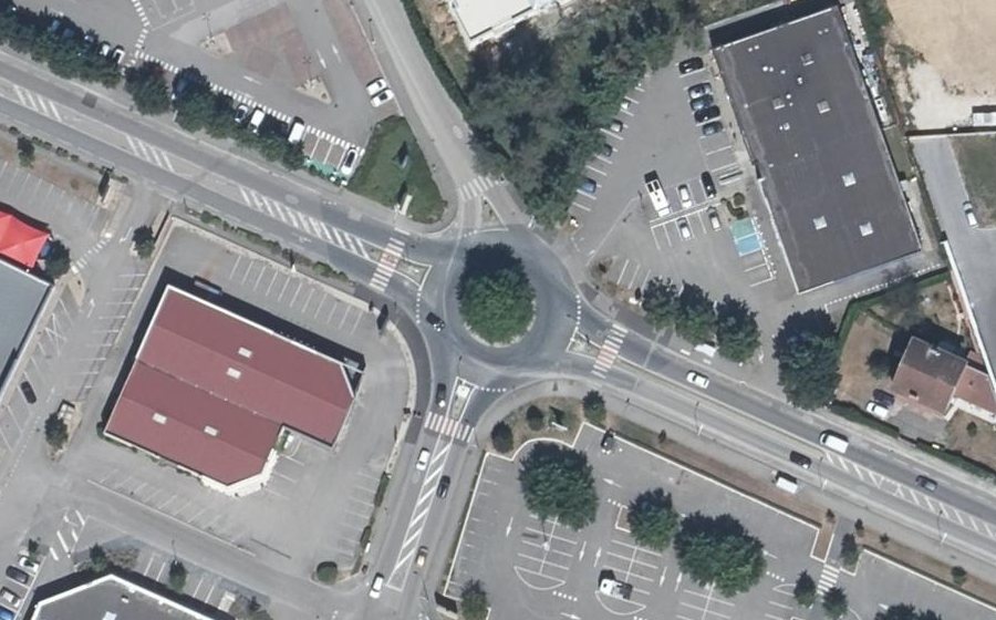 Vue aérienne du Rond-Point de Loeze