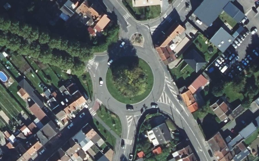 Vue aérienne du Rond-Point Darchicourt