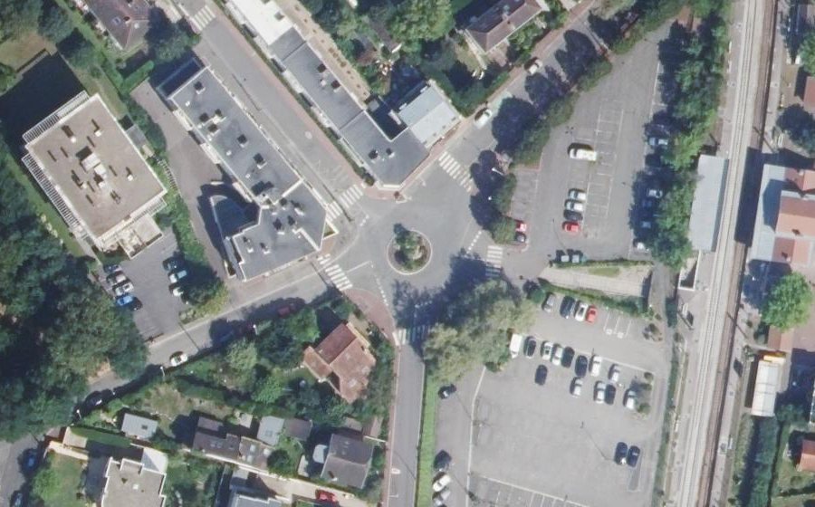 Vue aérienne de la Place du Cormier