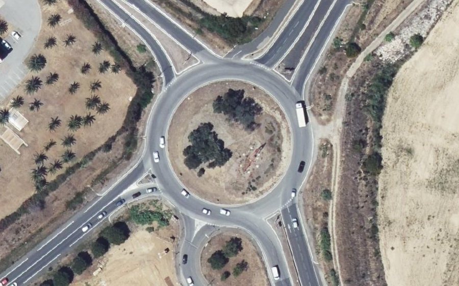 Vue aérienne du Rond-Point de la Fraternité