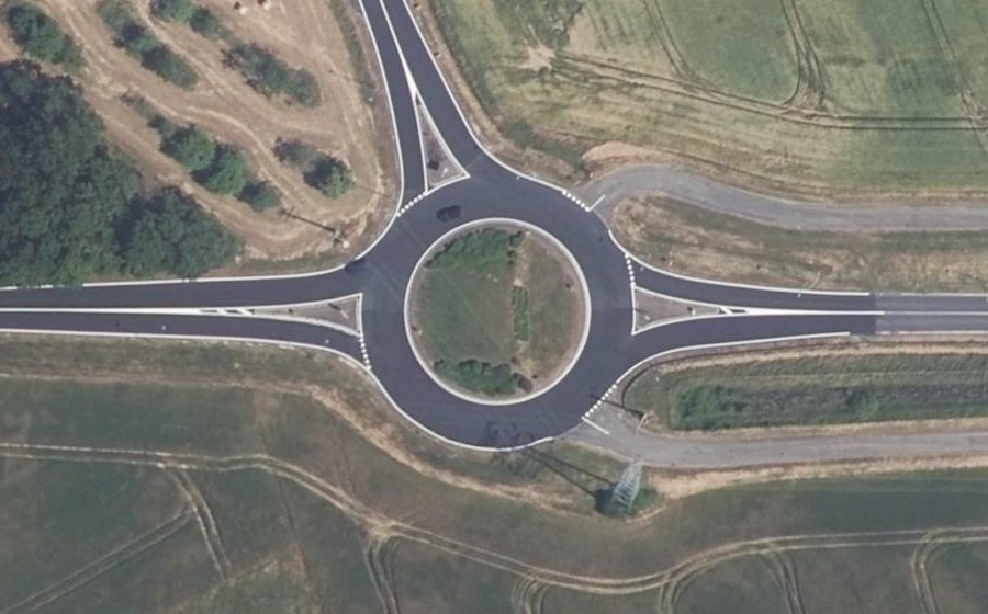 Vue aérienne du Rond-point anonyme n°5368615