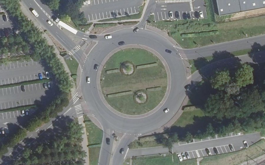 Vue aérienne du Rond-Point de l'Europe
