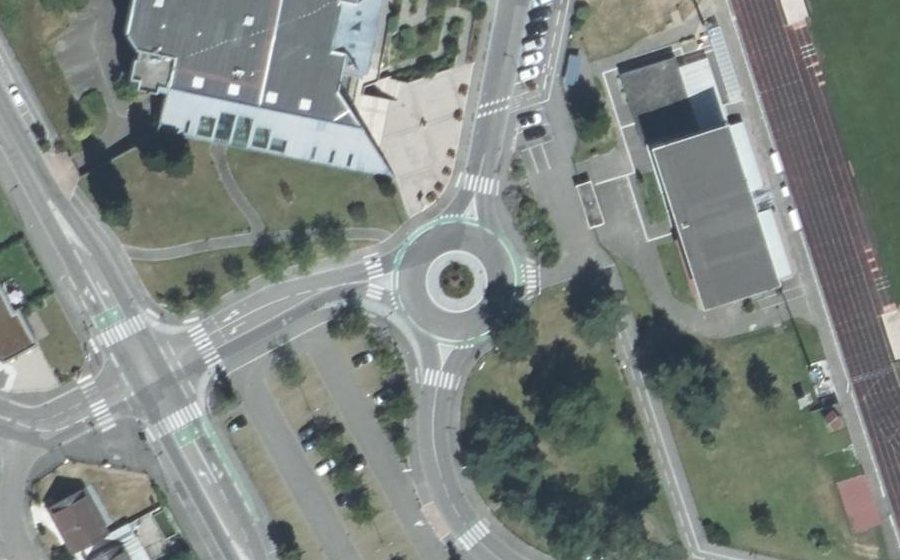 Vue aérienne du Rue du Stade