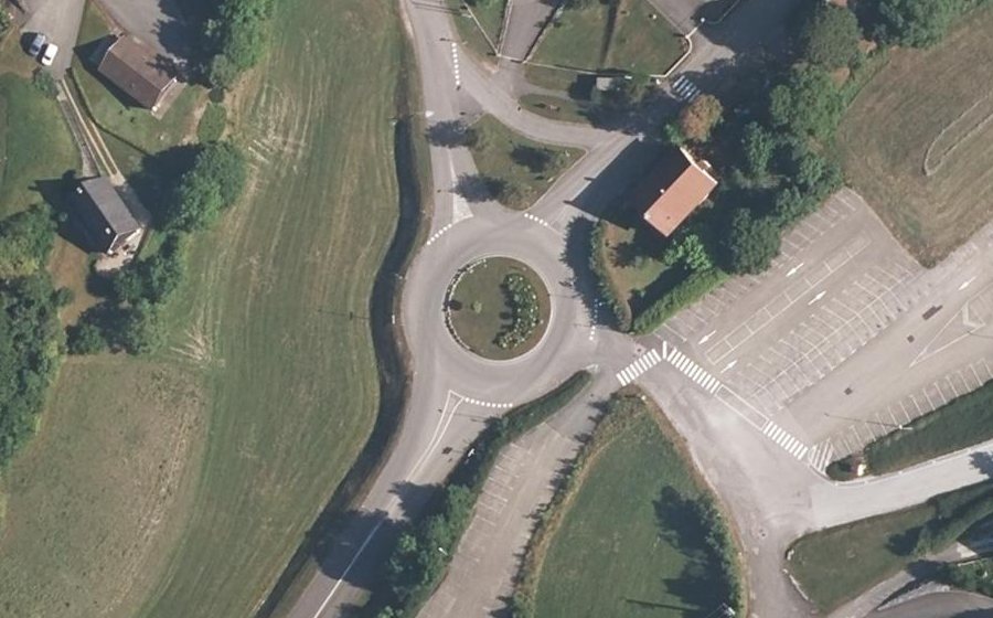 Vue aérienne du Carrefour de Giron