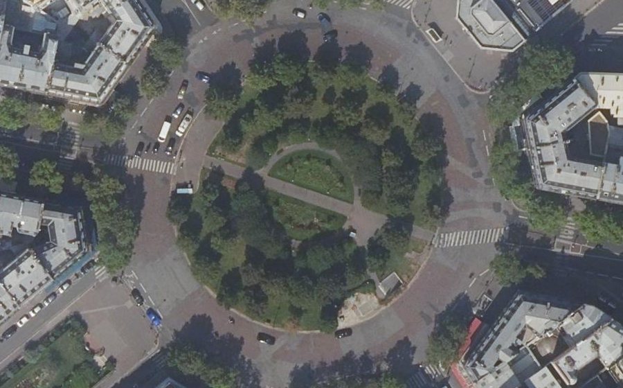 Vue aérienne du Place du Maréchal Juin