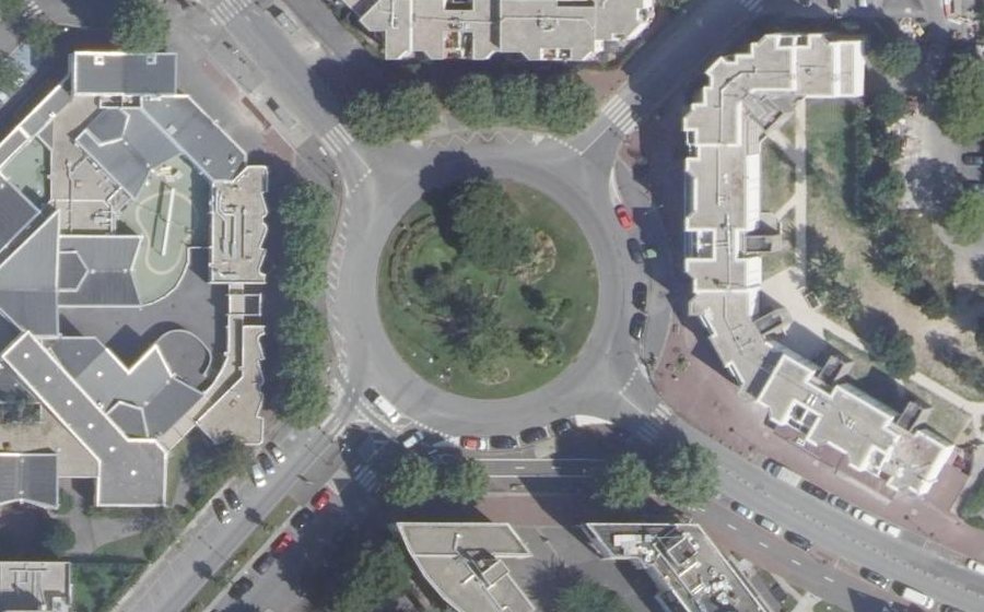 Vue aérienne du Place Charles Cros