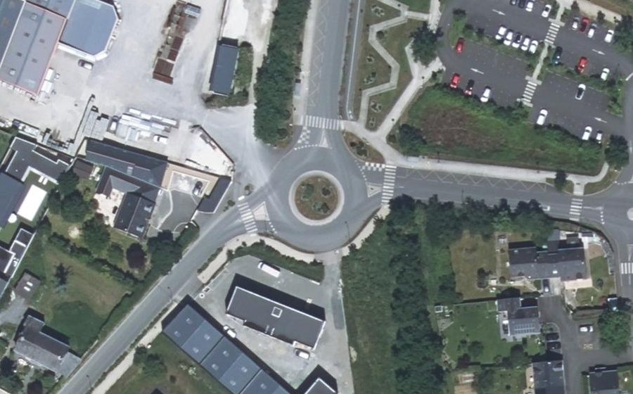 Vue aérienne du Rue de la Gare