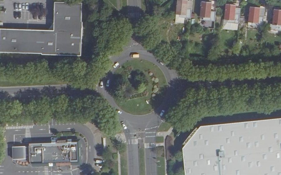 Vue aérienne du Rond-Point Sean Mac Bride