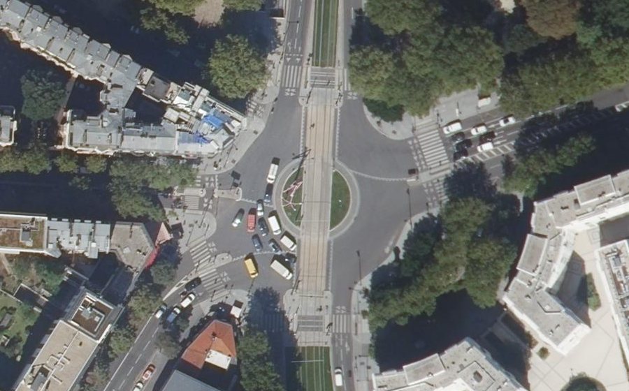 Vue aérienne du Place de la Porte de Bagnolet