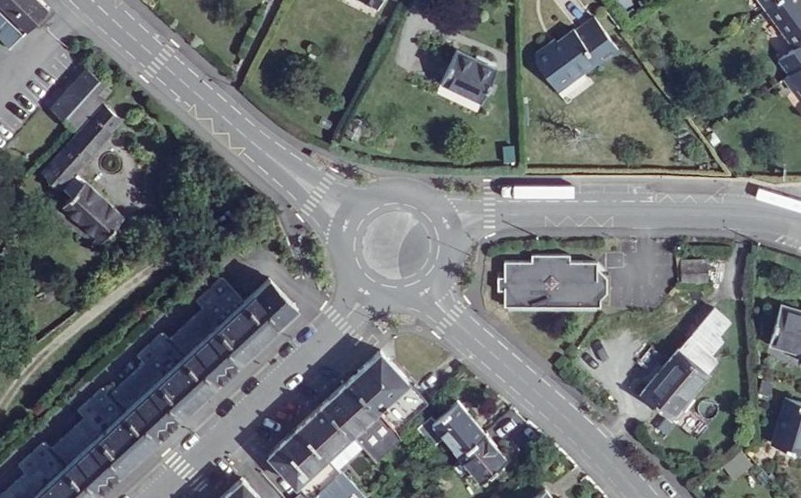 Vue aérienne du Rond-Point du Rouz