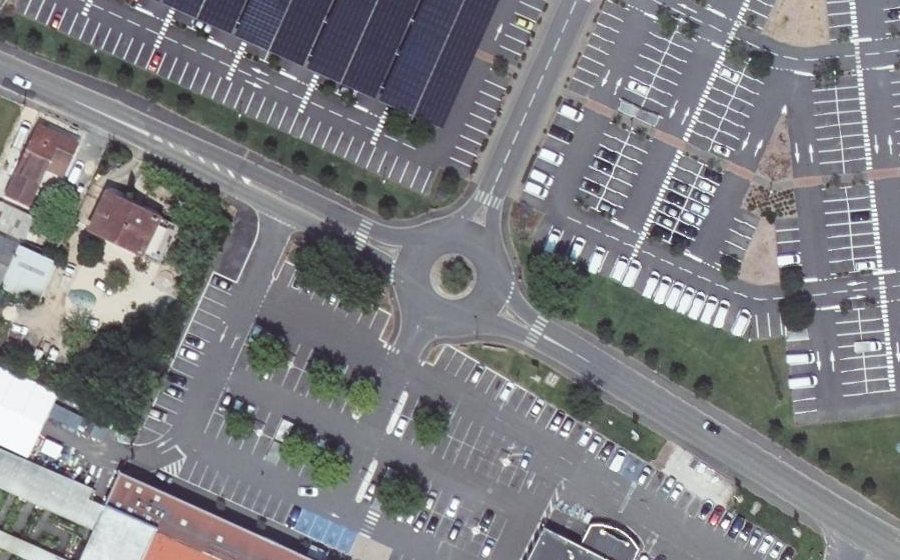 Vue aérienne du Rue de la Première Armée