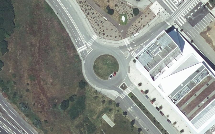 Vue aérienne du Rond-Point des Entoileuses de Montaudran